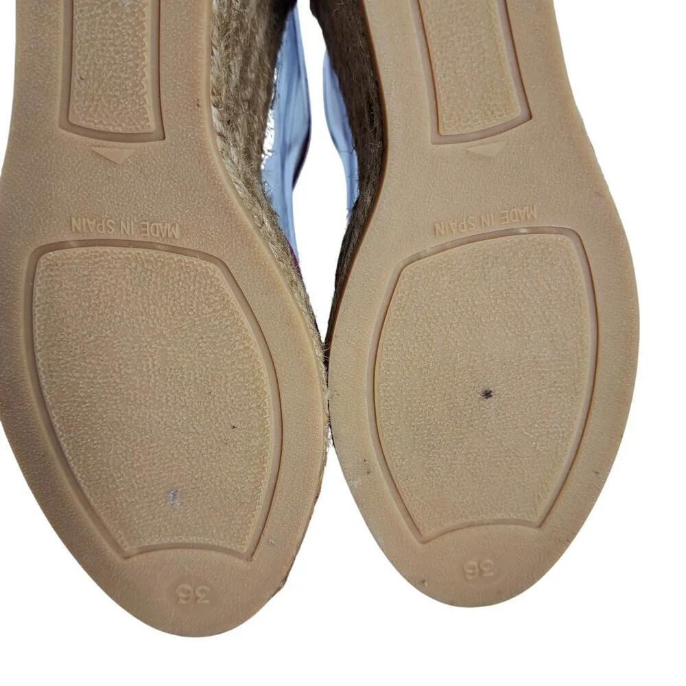 Viscata Barcelona Wedge Peep Toe Pink Espadrille Sandals Size 36 US 5.5-6 Canvas